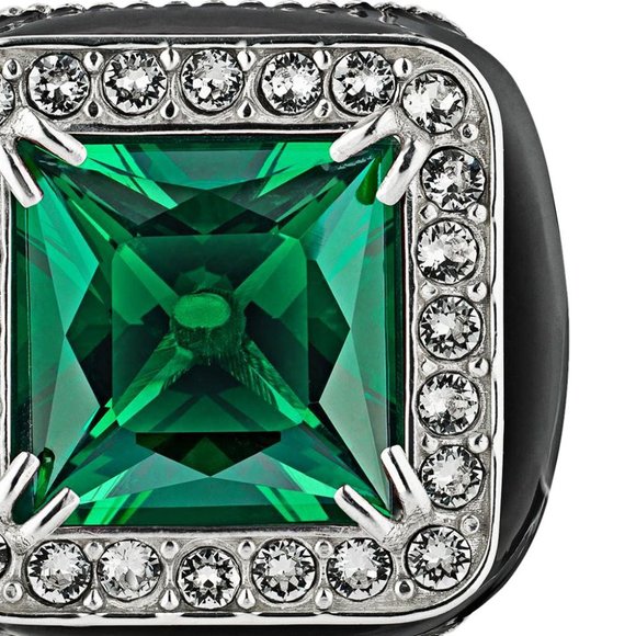 Gucci GG Crystal-embellished Signet Ring in Green - Picture 4 of 10